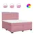 Produktbild 2 för Ramsäng med madrass rosa 180x200 cm sammet