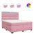Produktbild 2 för Ramsäng med madrass rosa 180x200 cm sammet