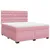 Produktbild 3 för Ramsäng med madrass rosa 180x200 cm sammet
