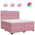 Produktbild 2 för Ramsäng med madrass rosa 180x200 cm sammet