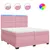Produktbild 2 för Ramsäng med madrass rosa 200x200 cm sammet