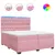 Produktbild 2 för Ramsäng med madrass rosa 200x200 cm sammet