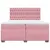 Produktbild 6 för Ramsäng med madrass rosa 200x200 cm sammet