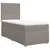 Produktbild 3 för Ramsäng med madrass taupe 80x200 cm tyg