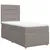 Produktbild 3 för Ramsäng med madrass taupe 80x200 cm tyg