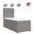 Produktbild 2 för Ramsäng med madrass taupe 80x200 cm tyg