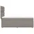 Produktbild 7 för Ramsäng med madrass taupe 80x200 cm tyg