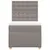 Produktbild 6 för Ramsäng med madrass taupe 80x200 cm tyg