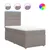 Produktbild 2 för Ramsäng med madrass taupe 90x190 cm tyg