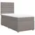 Produktbild 3 för Ramsäng med madrass taupe 90x190 cm tyg