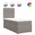 Produktbild 2 för Ramsäng med madrass taupe 90x200 cm tyg