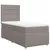 Produktbild 3 för Ramsäng med madrass taupe 90x200 cm tyg