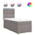 Produktbild 2 för Ramsäng med madrass taupe 90x200 cm tyg