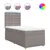 Produktbild 2 för Ramsäng med madrass taupe 90x200 cm tyg