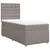 Produktbild 3 för Ramsäng med madrass taupe 90x200 cm tyg