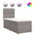 Produktbild 2 för Ramsäng med madrass taupe 100x200 cm tyg