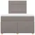 Produktbild 6 för Ramsäng med madrass taupe 120x190 cm tyg