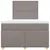 Produktbild 6 för Ramsäng med madrass taupe 120x200 cm tyg