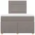 Produktbild 6 för Ramsäng med madrass taupe 120x200 cm tyg
