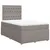Produktbild 3 för Ramsäng med madrass taupe 120x200 cm tyg