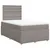 Produktbild 3 för Ramsäng med madrass taupe 120x200 cm tyg