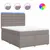 Produktbild 2 för Ramsäng med madrass taupe 140x190 cm tyg