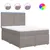 Produktbild 2 för Ramsäng med madrass taupe 140x200 cm tyg
