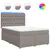 Produktbild 2 för Ramsäng med madrass taupe 140x200 cm tyg