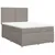 Produktbild 3 för Ramsäng med madrass taupe 160x200 cm tyg