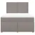 Produktbild 6 för Ramsäng med madrass taupe 160x200 cm tyg