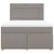 Produktbild 6 för Ramsäng med madrass taupe 160x200 cm tyg