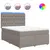 Produktbild 2 för Ramsäng med madrass taupe 160x200 cm tyg