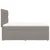 Produktbild 7 för Ramsäng med madrass taupe 160x200 cm tyg