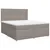 Produktbild 3 för Ramsäng med madrass taupe 180x200 cm tyg