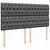 Produktbild 9 för Ramsäng med madrass mörkgrå 180x200 cm tyg