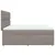 Produktbild 7 för Ramsäng med madrass taupe 180x200 cm tyg