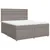 Produktbild 3 för Ramsäng med madrass taupe 180x200 cm tyg