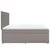 Produktbild 7 för Ramsäng med madrass taupe 180x200 cm tyg