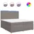 Produktbild 2 för Ramsäng med madrass taupe 200x200 cm tyg