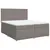 Produktbild 3 för Ramsäng med madrass taupe 200x200 cm tyg