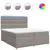 Produktbild 2 för Ramsäng med madrass taupe 200x200 cm tyg