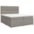 Produktbild 3 för Ramsäng med madrass taupe 200x200 cm tyg