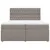 Produktbild 6 för Ramsäng med madrass taupe 200x200 cm tyg