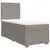 Produktbild 3 för Ramsäng med madrass taupe 80x200 cm tyg