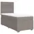 Produktbild 3 för Ramsäng med madrass taupe 80x200 cm tyg