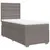 Produktbild 3 för Ramsäng med madrass taupe 80x200 cm tyg