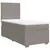 Produktbild 3 för Ramsäng med madrass taupe 90x190 cm tyg