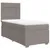Produktbild 3 för Ramsäng med madrass taupe 90x190 cm tyg
