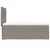 Produktbild 7 för Ramsäng med madrass taupe 90x190 cm tyg