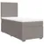 Produktbild 3 för Ramsäng med madrass taupe 90x200 cm tyg
